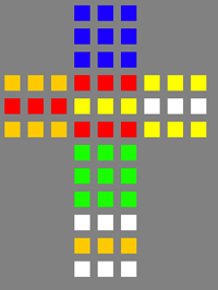 2d of Rubik's Cube after one move