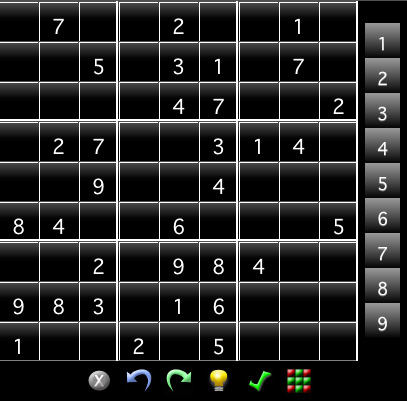 Sudoku game board
